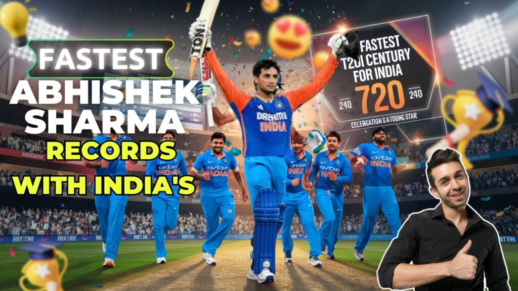 "Abhishek Sharma Shatters Records with India's 2nd Fastest T20I Century – Stats & Reactions!"