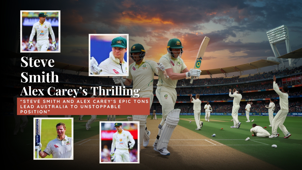 “Steve Smith and Alex Carey’s Epic Tons Lead Australia to Unstoppable Position in Thrilling Second Sri Lanka Test”