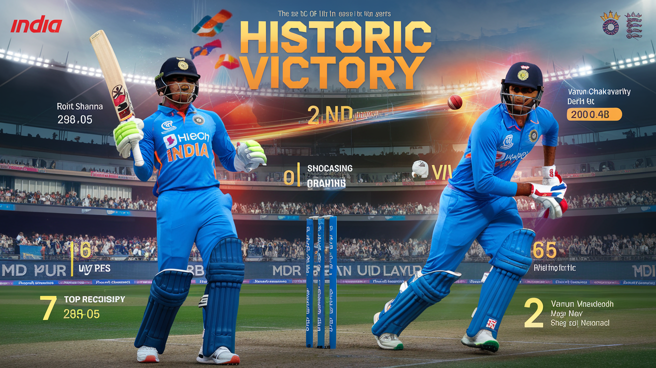 “Rohit Sharma’s Epic Century & Varun Chakravarthy’s Debut: Top 10 Records Broken in India vs England 2nd ODI!”